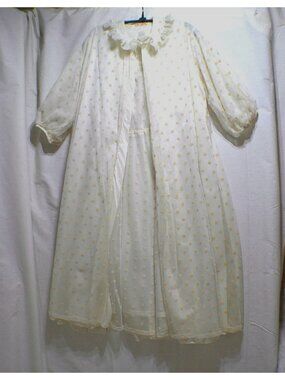 Vintage 1950's Peignoir Set Nightgown Bonwit Teller M Intimates